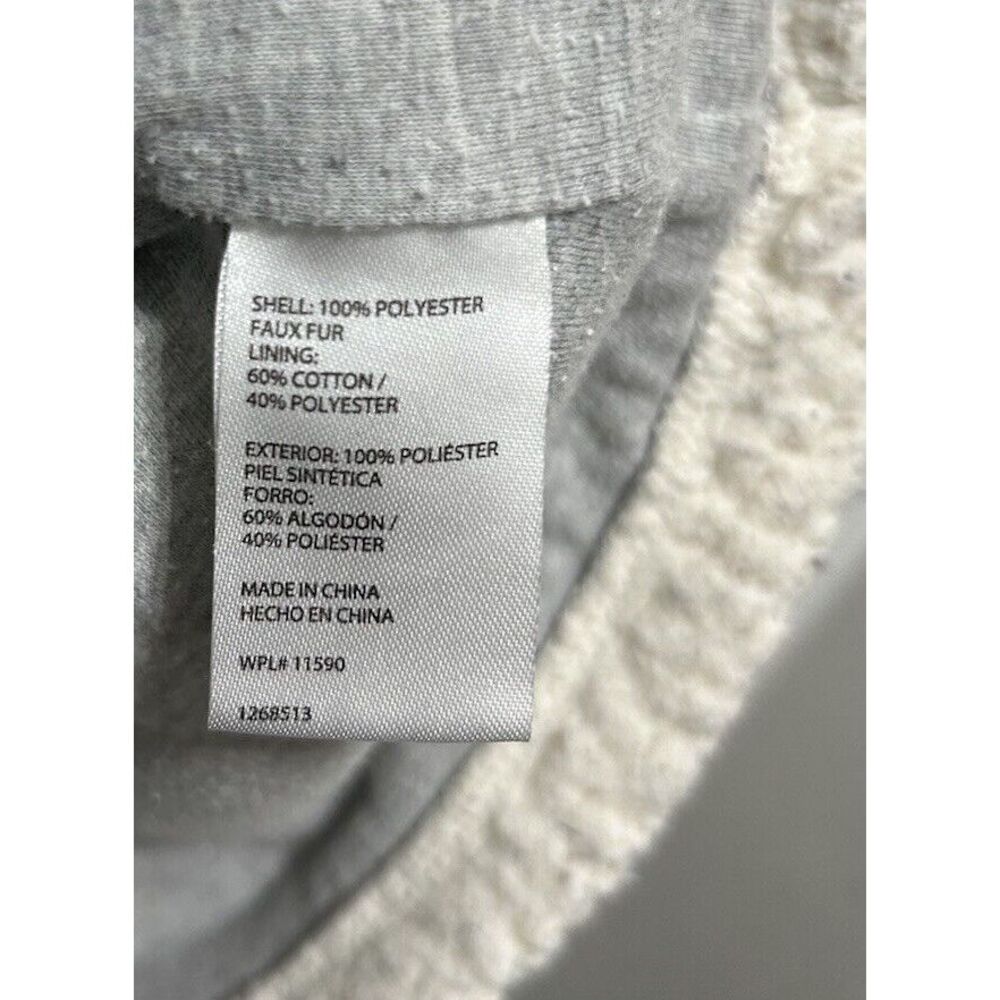 Weatherproof 1/4 Zip  Small Cozy Pullover Faux Sherpa‎ Cream Blue Gray Chevron - Picture 6 of 12